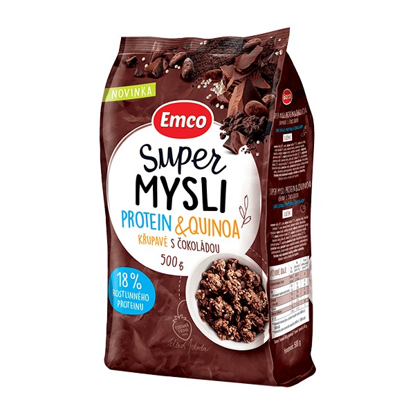 Super mysli Protein & quinoa křupavé s čokoládou 500g