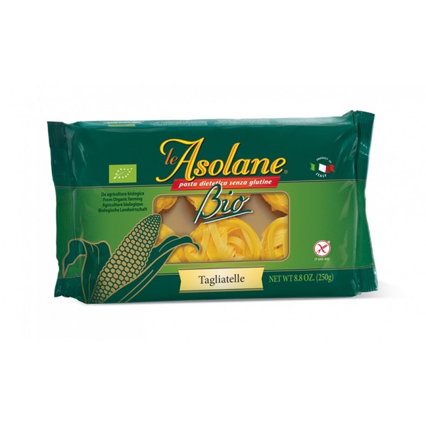Těstoviny kukuřičné (bezlepkové) tagliatelle LE ASOLANE BIO 250 g 