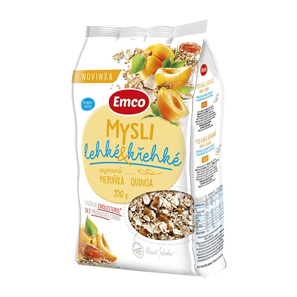Emco Mysli sypané lehké a křehké meruňka a quinoa 550 g