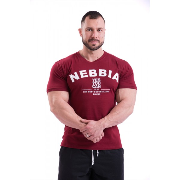Nebbia Hardcore tričko s výšivkou 396 - červená