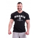 Nebbia Hardcore tričko s výšivkou 396 - černá