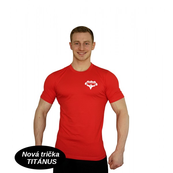 Tričko Superhuman malé logo - červená/bílá Tričko Superhuman malé logo - červená/bílá