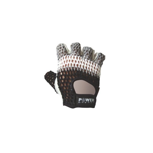 Pletené fitness rukavice Power system BASIC PS-2100 - šedá/bílá