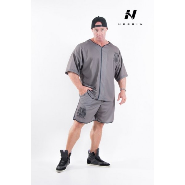 Nebbia HardCore Fitness šortky 302 - khaki
