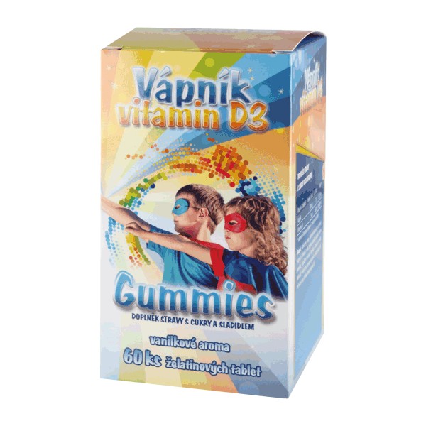 MedPharma Gummies – Vápník + vitamin D3, 60 tbl.