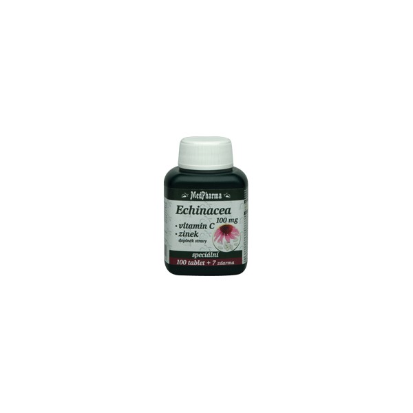 MedPharma Echinacea 100 mg + vitamin C + zinek. 107 tobolek.