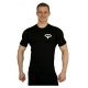 Elastické tričko Superhuman malé logo - černá/bílá