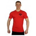 Tričko Superhuman malé logo - červená/černá