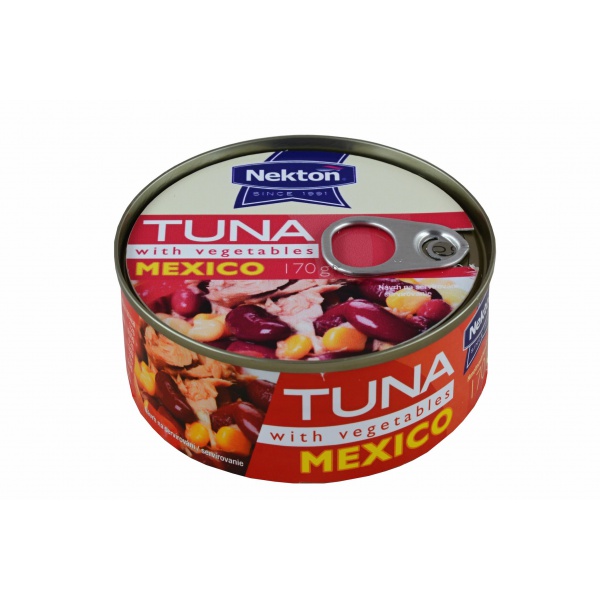 Nekton - Tuňák kousky se zeleninou MEXICO 170g Nekton - Tuňák kousky se zeleninou MEXICO 170g