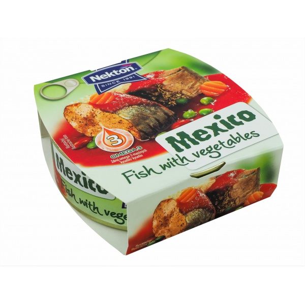 Nekton - Opečená ryba se zeleninou na mexický způsob Nekton - Opečená ryba se zeleninou na mexický způsob