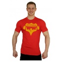 Elastické tričko Superhuman - červená/žlutá