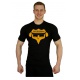 Elastické tričko Superhuman velké logo - černá/žlutá