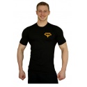 Elastické tričko Superhuman malé logo - černá/žlutá