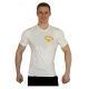 Elastické tričko Superhuman malé logo - bílá/žlutá