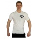 Elastické tričko Superhuman malé logo - bílá/černá