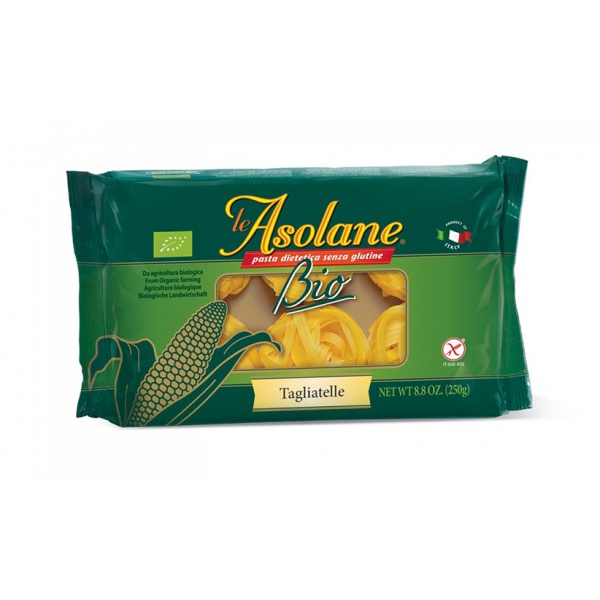 Těstoviny kukuřičné (bezlepkové) tagliatelle LE ASOLANE BIO 250 g 