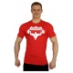 Tričko Superhuman velké logo - červená/bílá