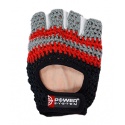 Pletené fitness rukavice Power system BASIC PS-2100 - šedá/červená