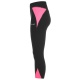 USA Pro Three Quarter Leggings - Black/Pink