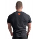 Černé tričko Bizon Gyms  oranžovým logem záda