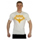Bílé tričko Superhuman velké žluté logo
