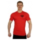 Červené tričko Superhuman malé černé logo