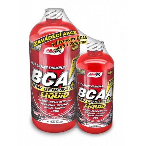 Amix nutrition BCAA New Generation liquid 1000ml+500ml. EXPIRACE 05/24 Pink lemonade