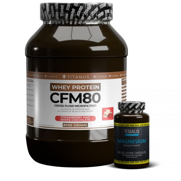 Titanus CFM 2 kg jahoda bílá čokoláda + magneisum