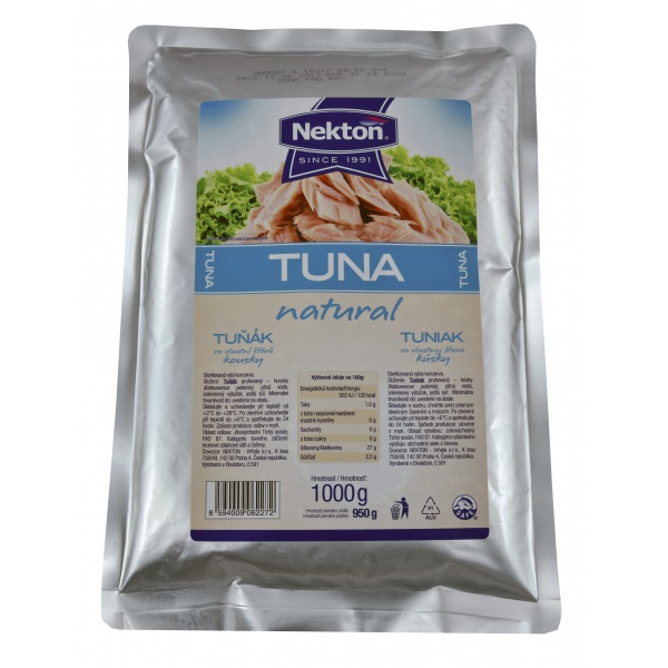 NEKTON Tuňák ve vlastní šťávě kousky 1000 g NEKTON Tuňák ve vlastní šťávě kousky 1000 g