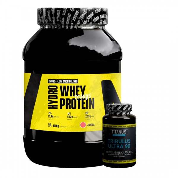 Titanus Hydro Whey protein jahoda a Tribulus Ultra