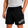 Černé sportovní šortky TITANUS T2 s logem značky. Pohodlné kraťasy pro fitness, posilování, běhání i každodenní nošení.