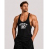 Černé Bizon Gym Tílko 407 s americkými průramky a výrazným sportovním charakterem. Pohodlný základ pro gym outfit.