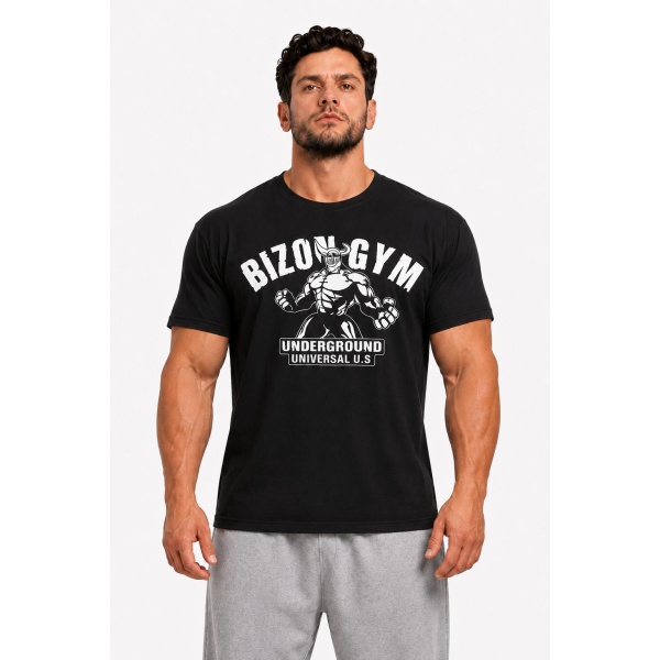 Bizon Gym Triko 200 - černá/bílá