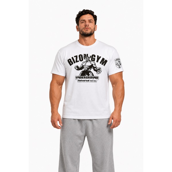 Bizon Gym Triko 200 - bílá