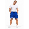 Modré sportovní šortky TITANUS T2 s logem značky. Univerzální kraťasy pro trénink, fitness, běhání i volnočasové aktivity.