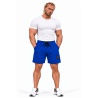 Modré šortky TITANUS T4 bez výrazného loga jsou univerzálním sportovním modelem pro fitness, běhání, trénink i volný čas.