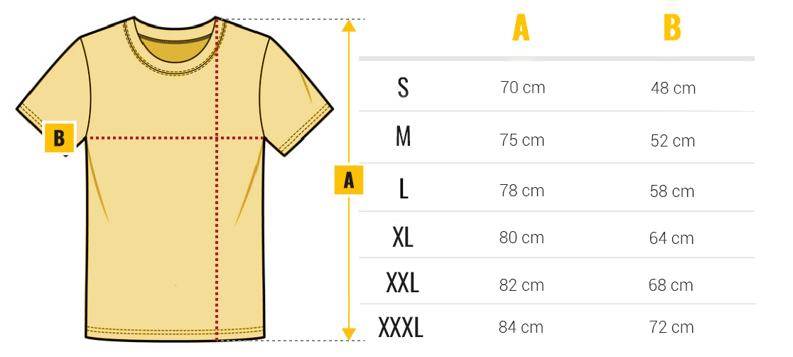 Velikostní tabulka Honza